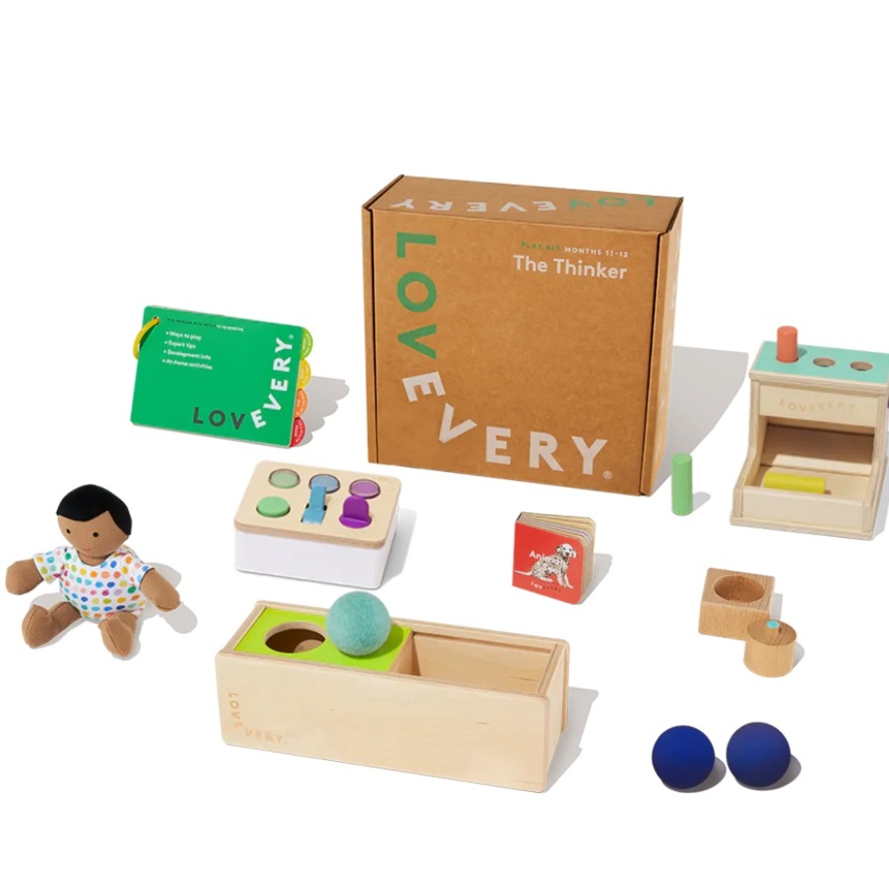 **NIB** LOVEVERY 11-12 Months The Thinker Play Kit + extra book bundle